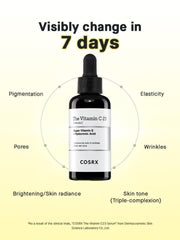 COSRX Pure Vitamin C 23% Serum with Vitamin E & Hyaluronic Acid, Brightening & Hydrating Facial Serum for Fine Lines, Uneven Skin Tone & Dull Skin, 20ml